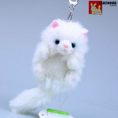 猫咪takenoko可爱白色胭脂小公仔