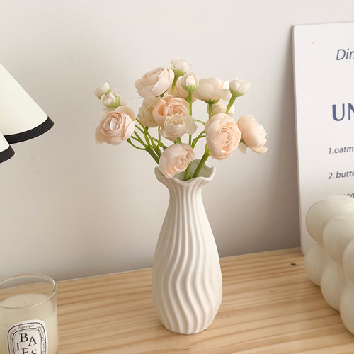 绢花洋牡丹客厅装饰餐桌花