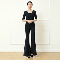 Черный цветной шифоновый громкоговоритель, штаны-клёш