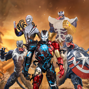 中动正版漫威毒液2屠杀复仇者联钢铁侠美队蜘蛛侠可动人偶手办模