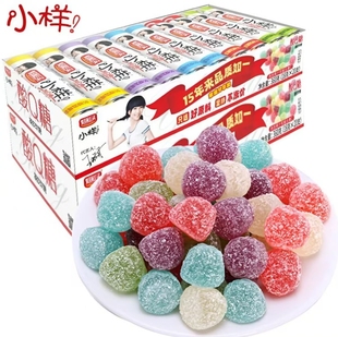 小样酸q糖360g盒装 糖果 维生素C水果汁软糖qq糖橡皮糖喜糖网红散装