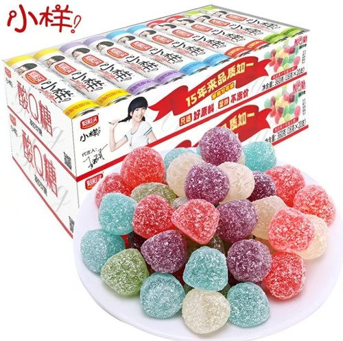 小样酸q糖360g盒装水果汁软糖