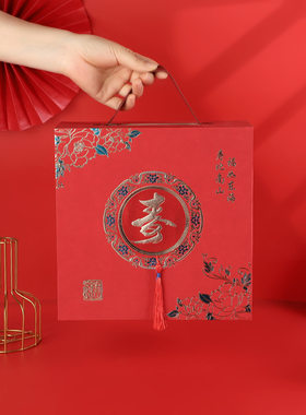 跨境手提中式喜糖盒祝寿