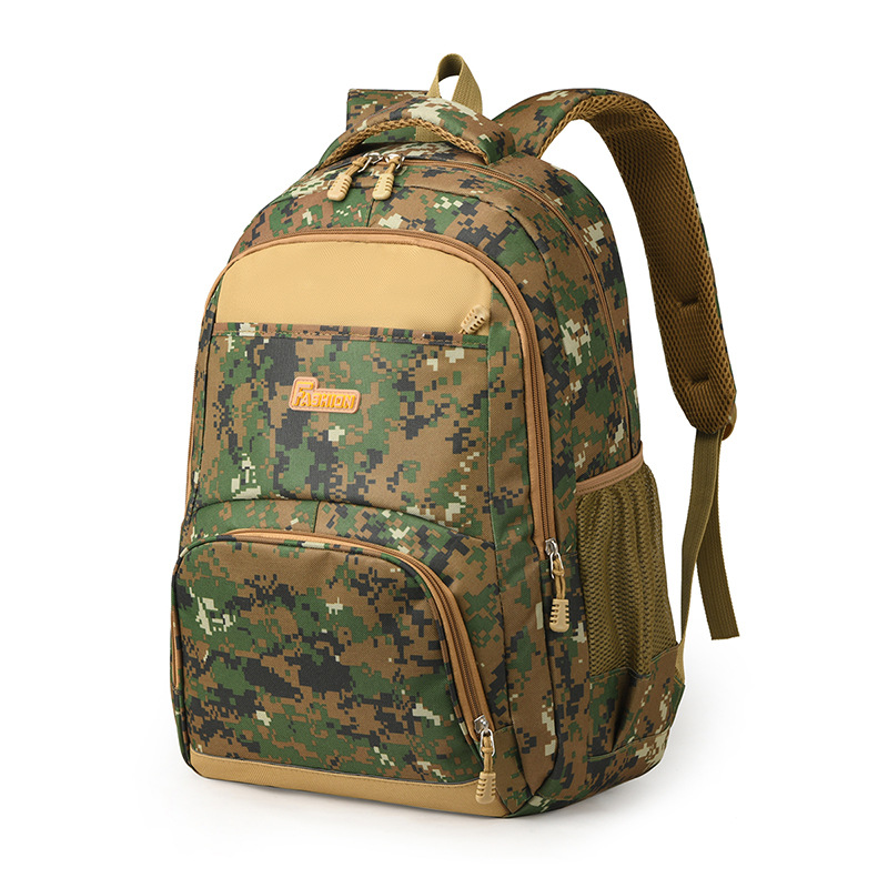 跨境外贸厂家双肩包潮流初中高中小学生书包旅行韩版男女迷彩现货