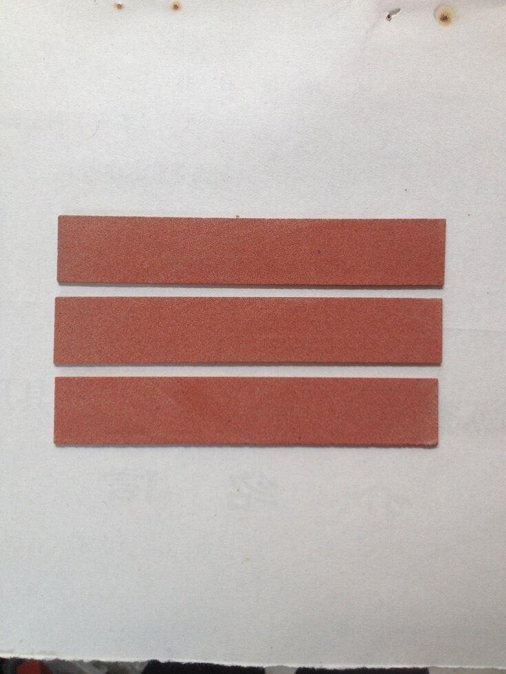 阳光牌600目红刚玉长方薄片磨刀石油石100x17x1.1-1.