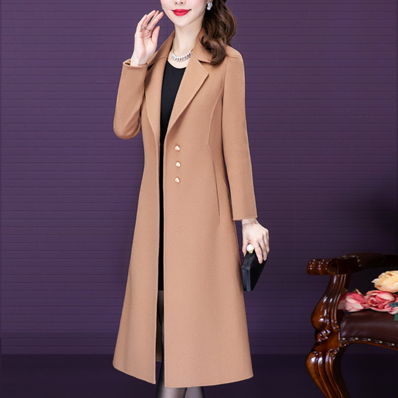 女士双面羊绒大衣2025年