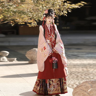 风来榕下明制拜年服织金马面