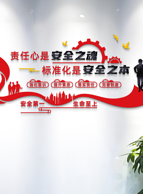 车间厂房工地生产背景墙面贴纸公司企业文化装饰安全警示标志语牌