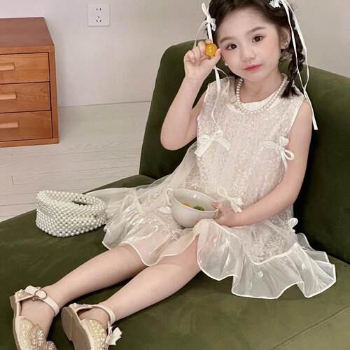 特价！品牌2026夏款女童韩版女孩生日轻礼服公主裙亮片背心连衣裙