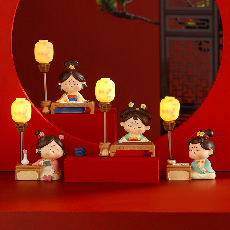 西安文创纪念品古风唐朝仕女摆件桌面摆件
