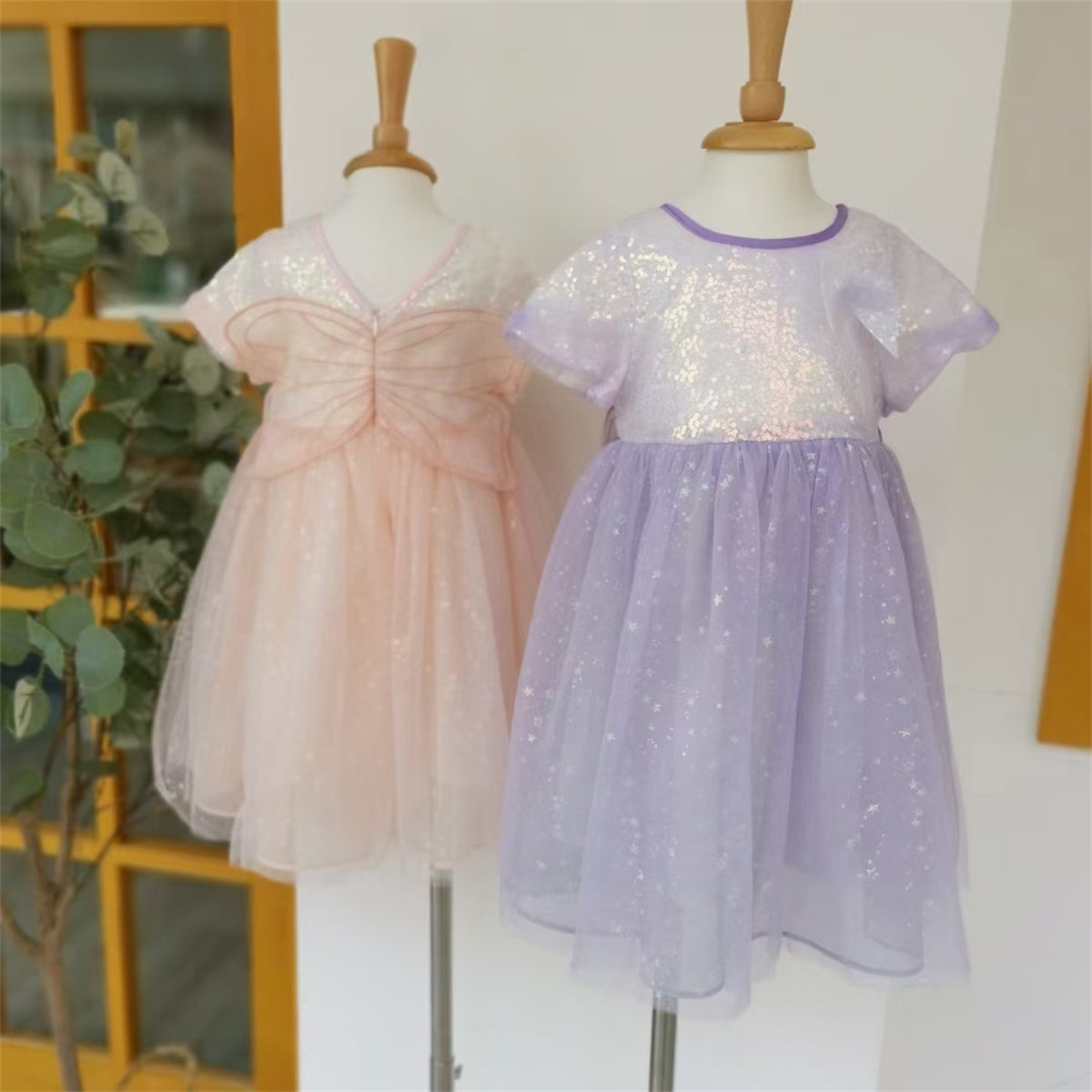 夏款CEICEI熙熙女童大蝴蝶结闪闪连衣裙礼服裙22429