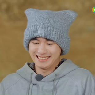 欧洲现在就出发3黄景瑜同款猫耳朵针织帽子男女ins毛线帽护耳冷帽