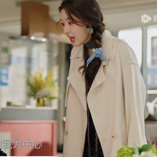 欧洲突然的喜欢王玉雯林欢儿同款风衣外套中长版翻领大衣女衣服潮