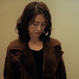 欧洲夜色正浓蓝盈莹梁丹宁同款风衣外套翻领中长版毛呢大衣女衣服