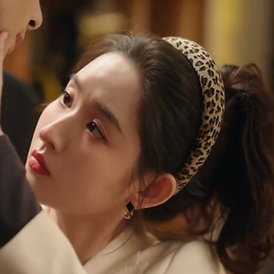 欧洲突然的喜欢王玉雯林欢儿同款豹纹发箍女ins轻奢头箍发卡发饰