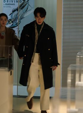 欧洲突然的喜欢陈星旭高海明同款风衣外套翻领中长款大衣男衣服潮