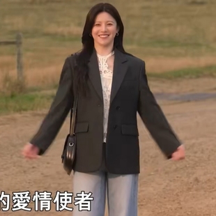 欧洲韩剧爱情怎么翻译高允真车茂熙同款西装外套西服上衣女衣服潮