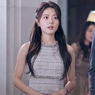 欧洲骄阳似我赵今麦顾曦光同款小香风连衣裙无袖背心裙子女衣服潮