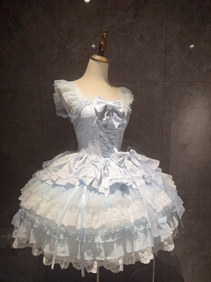 酥饼猫原创设计lolita芭蕾风生日公主连衣裙 岚雾絮绵