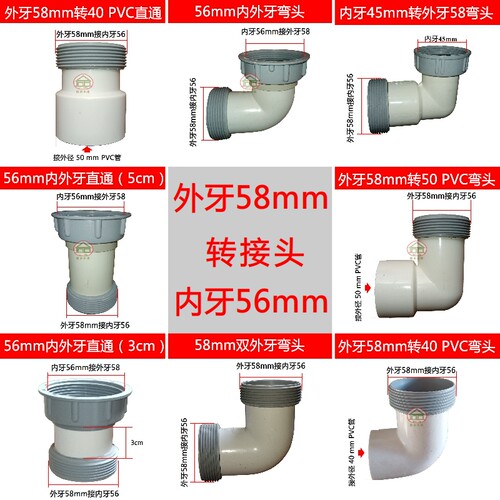 厨房水槽双内牙转接头