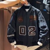 夹克上衣潮 情侣棒球领外套男宽松潮流休闲保暖男士 2025秋季 新款