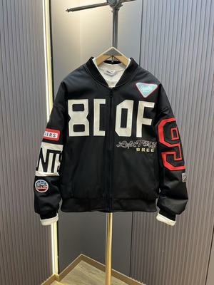 潮牌棒球领羽绒服外套宽松男女贴布冬季新款保暖抖音同款男士上衣