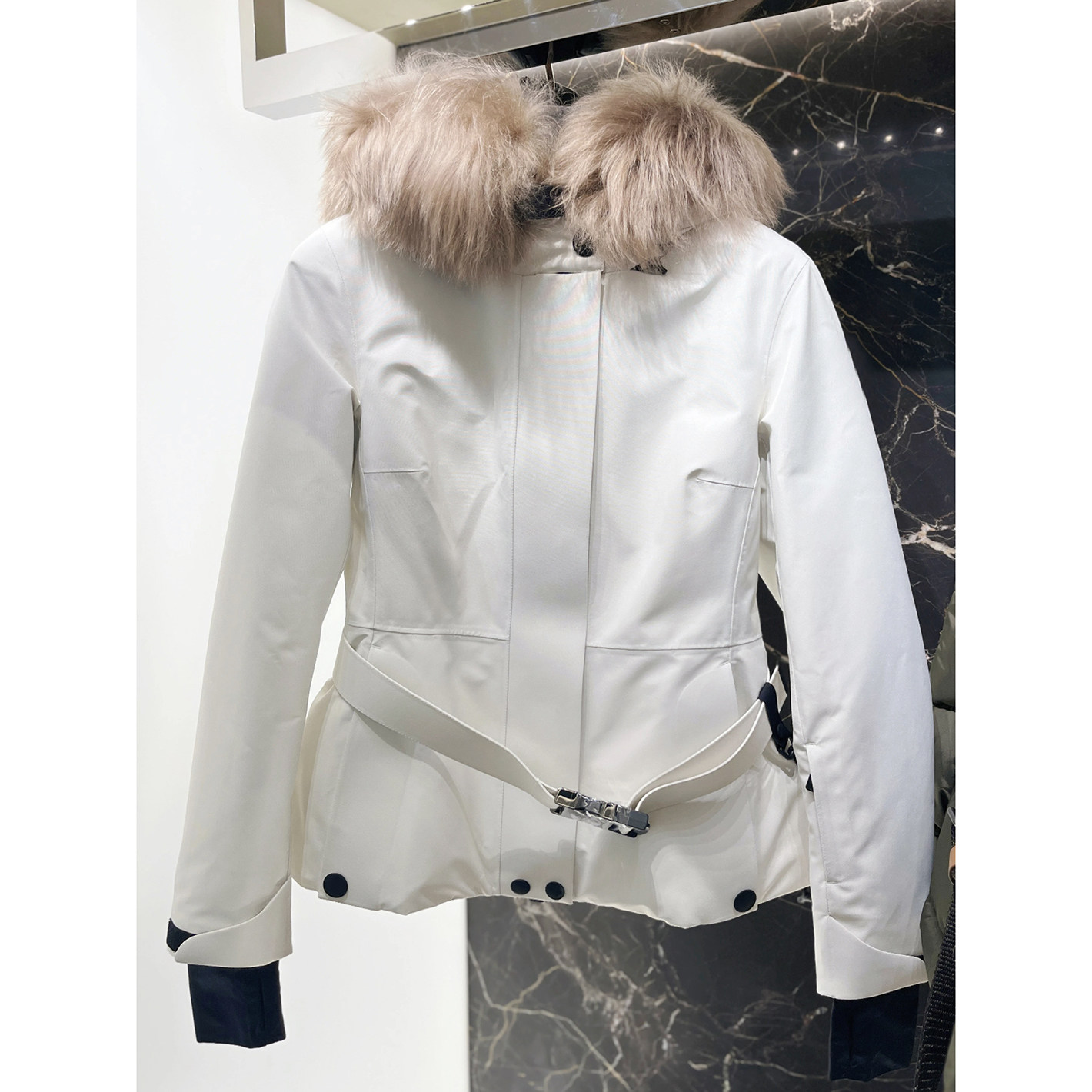 26新款羊毛滑雪服白鹅绒