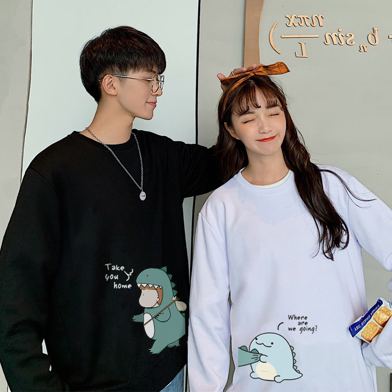 很仙的情侣装两件秋装情侣款一套小众设计感卫衣2020ins超火港风