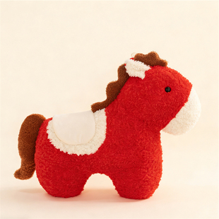 2026马年吉祥物国风小宝马抱枕玩偶公仔摆件毛绒玩具儿童新年礼物