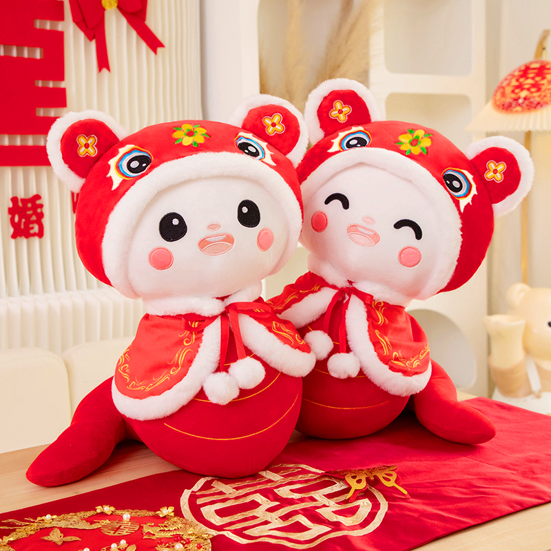 新婚压床娃娃一对蛇年宝宝喜娃结婚礼物婚房床上布置新款高档中式
