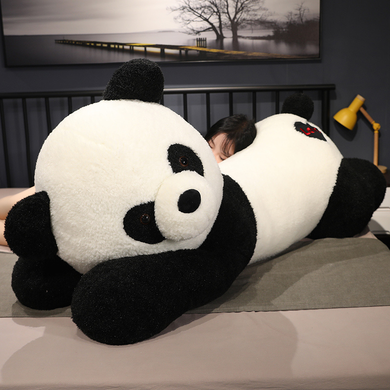 Sugibugi熊猫公仔P棉玩偶床上超