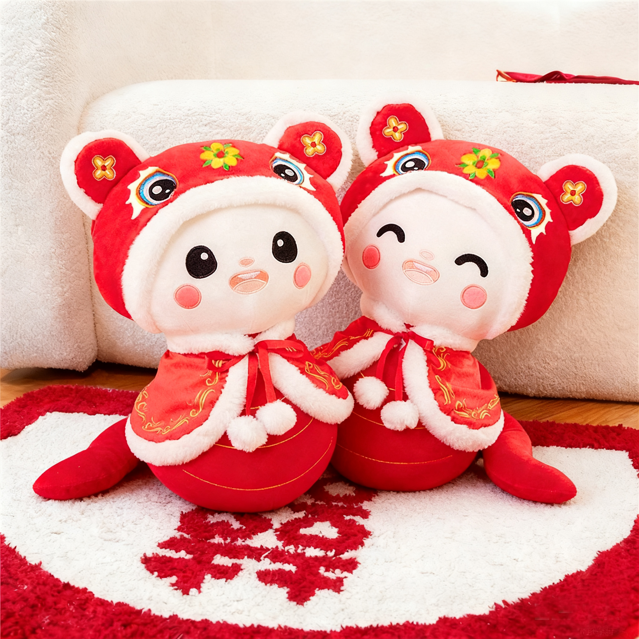 压床结婚娃娃一对高档新婚