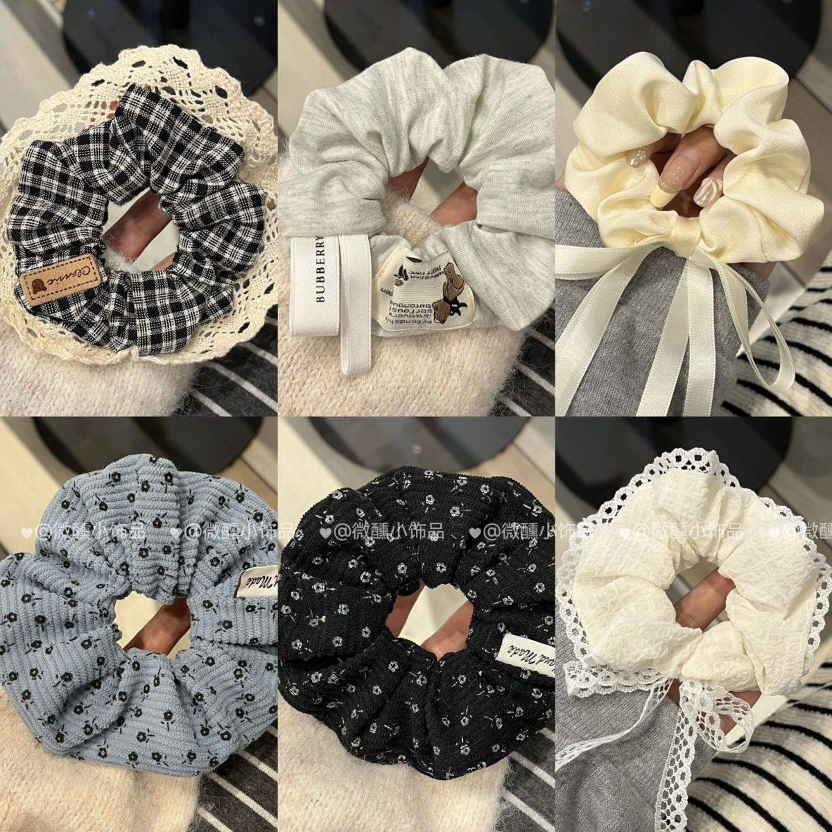 新款学院风气质碎花灯芯绒大肠发圈女慵懒马尾丸子头扎发头绳发饰,饰品/流行首饰/时尚饰品新,发饰,淘宝优惠券,粉丝福利购,淘宝优惠卷