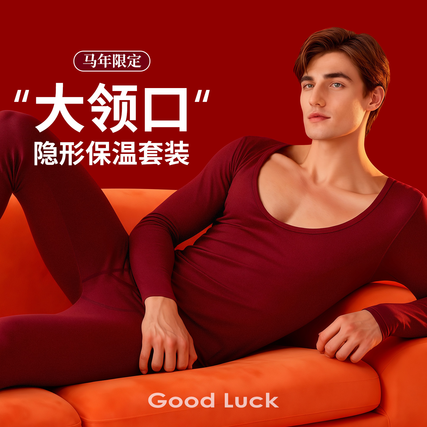 本命年马年衣服男士保温内衣隐形