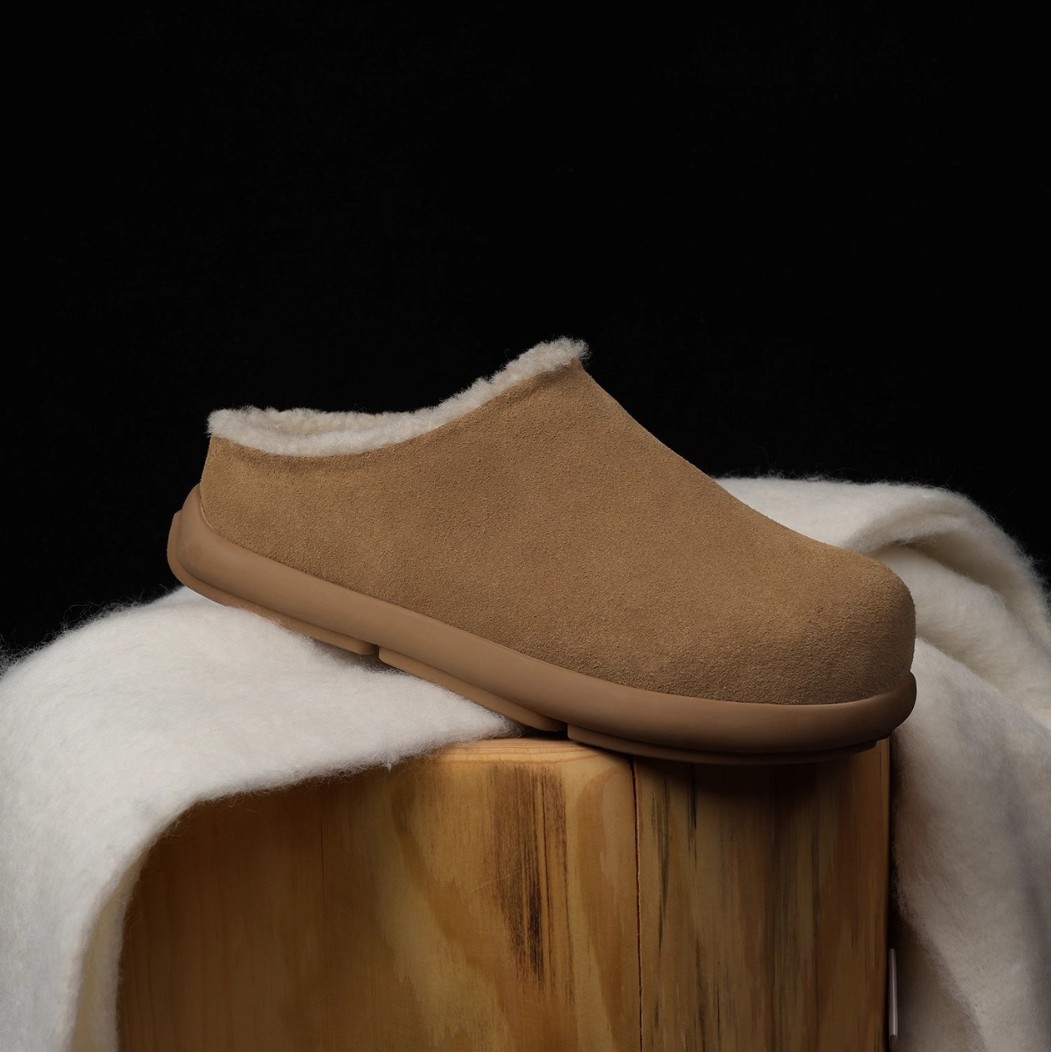 小土豆厚底牛皮勃肯鞋女加绒毛毛