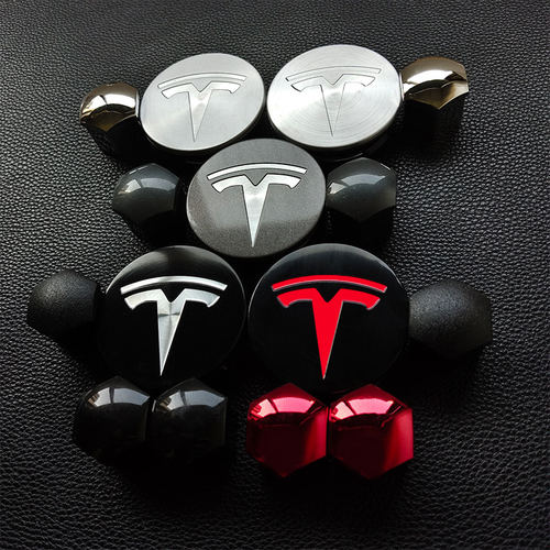 特斯拉轮毂盖model3/SX/Y轮毂标志盖tesla轮胎中心螺丝装饰帽改装