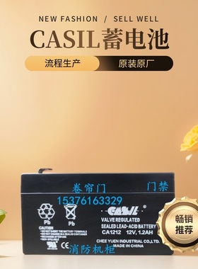 CASIL卷帘门电源12V1.2AH卷门闸CA1212消防报警设施控制器卷帘门