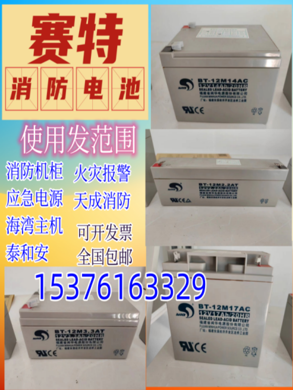 赛特蓄电池bt12m17ac消防12v24ah33ah机房38ah40ah55ah65ah100ah