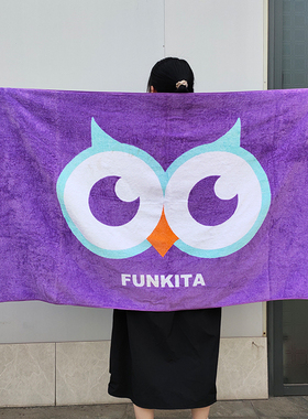 Funky Trunks潮牌纯棉割绒柔软吸水浴巾舒适亲肤大沙滩巾 有瑕疵