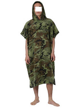 RVCA纯棉连帽浴衣男女成人青少年大童沙滩冲浪换衣吸水保暖斗篷