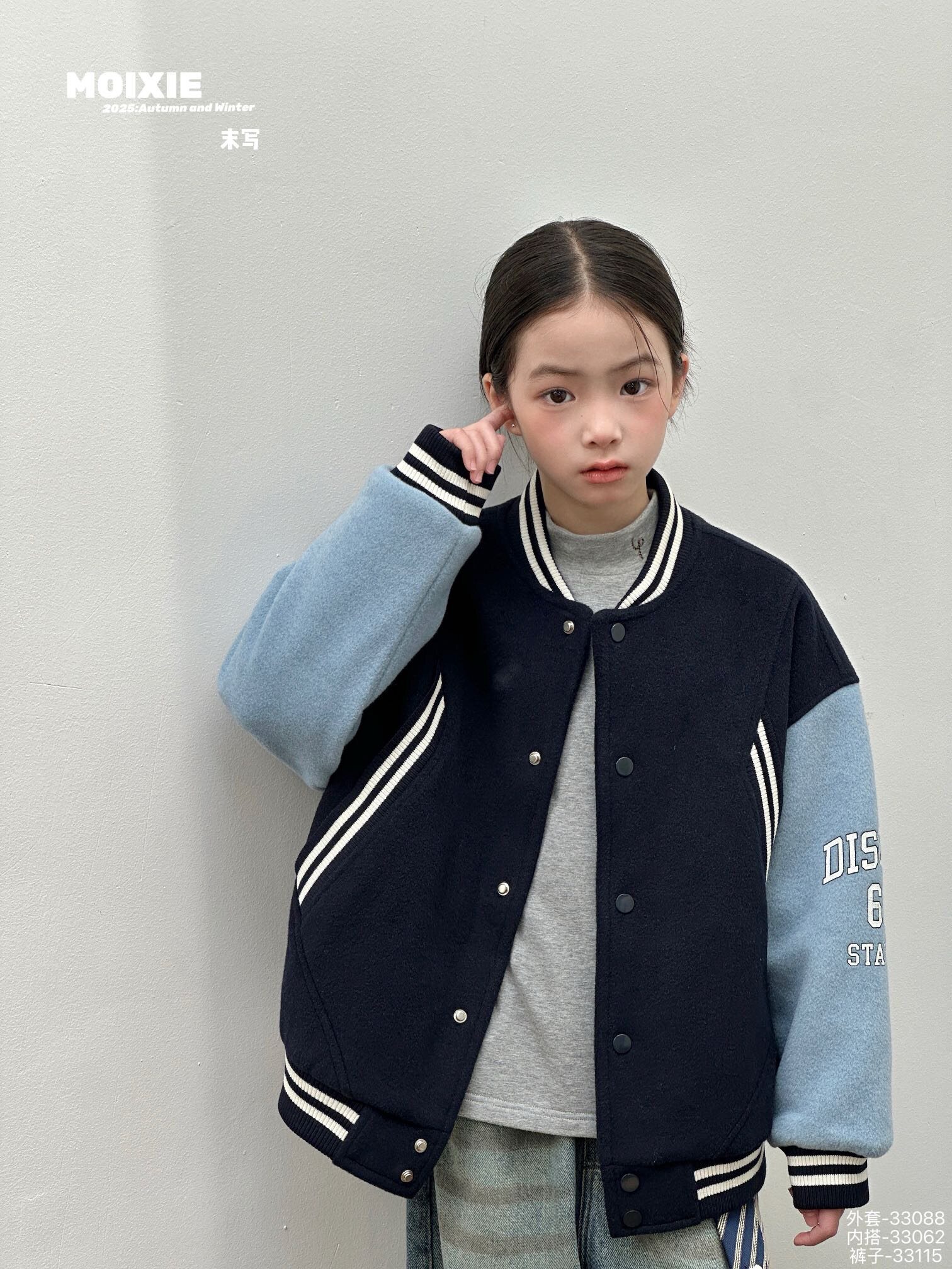 男女童冬款新品棒球服儿童日系加棉袄/棉服