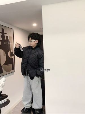 男童棉服2025新款儿童秋冬款中大童洋气时髦棒球服夹棉外套潮