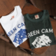 T恤衫 NON TEE CAMP猎豹印花美式 复古重磅纯棉圆领短袖 STOCK GREEN