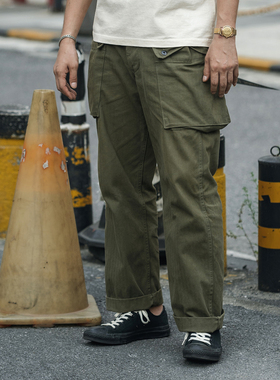 恶犬BRONSON复刻USMC HBT P44猴子多袋裤 男士工装长裤子复古P-44