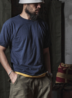 恶犬BRONSON 二战UDT水下爆破队双面着用短袖T恤 男士复古T纯色