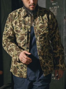 【潮WOO专属】恶犬BRONSON USMC P44猎鸭迷彩工装夹克服 HBT外套