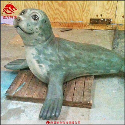 四川泡沫雕塑制作海豹美陈模型景区博物馆可动海洋动物模型定制