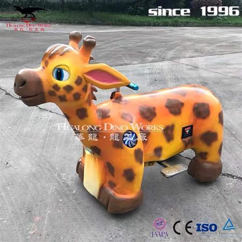自贡厂家定制仿真恐龙电瓶坐骑跑跑车儿童亲子电动动物滑行小车车
