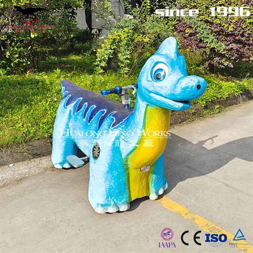 圣诞节公园广场亲子游乐恐龙电动跑跑小车工厂定制机械腕龙模型