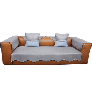 冰丝沙发垫四季通用2024新款防滑夏季皮沙发坐垫凉席专用盖巾盖布